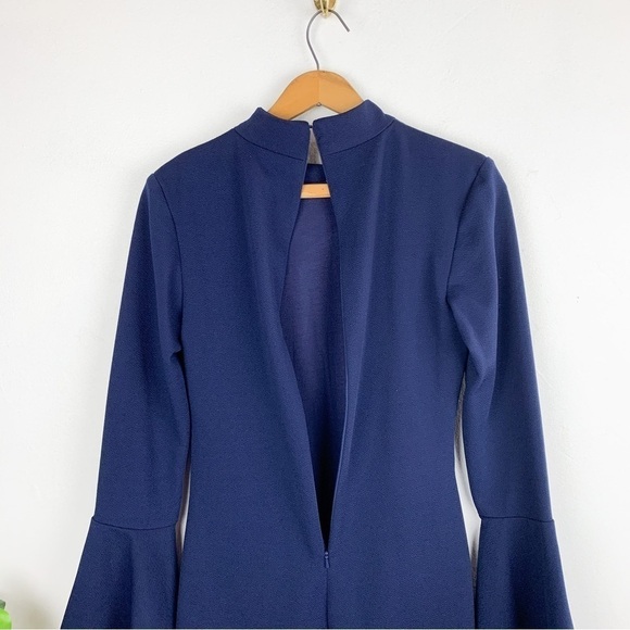 Hutch Anthropologie Navy Blue Bell Sleeve Mini Dress Sz S - Picture 5 of 7